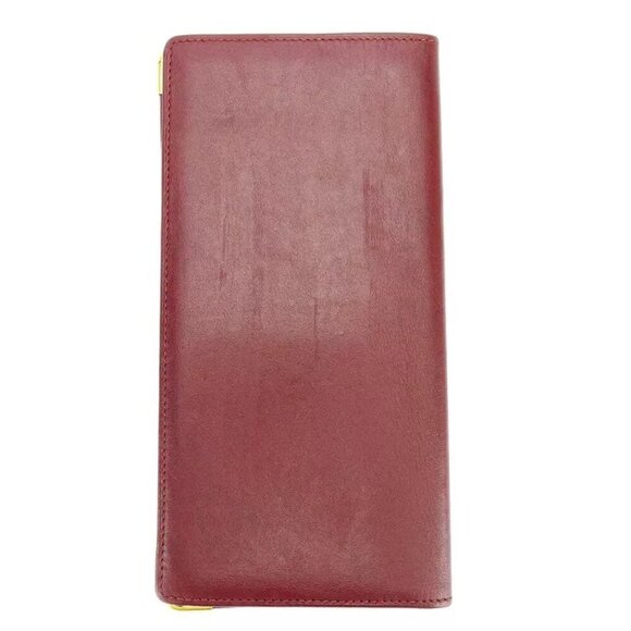 Cartier length wallet mast line Bordeaux leather Authentic used - Picture 2 of 16
